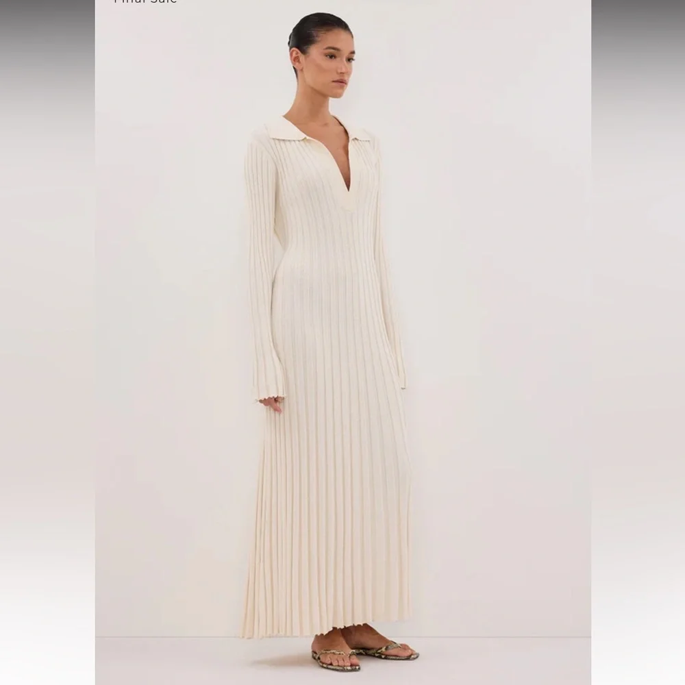 Dissh Hal Long Sleeve Knit Midi dress - Picture 3 of 14